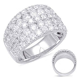 14 KT Rounds Shape White Gold Diamond Fashion Ring