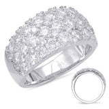 14 KT Rounds Shape White Gold Diamond Fashion Ring