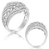 14 KT Rounds Shape White Gold Diamond Fashion Ring