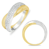 14 KT Rounds Shape White & Yellow Gold Ring