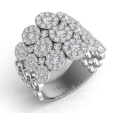 14 KT Rounds Shape White Gold Diamond Fashion Ring