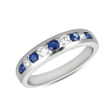 14 KT Rounds Shape Sapphire & Diamond Ring