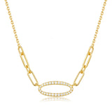 14 KT Rounds Shape Yellow Gold Diamond Necklace