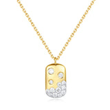 14 KT Rounds Shape Yellow Gold Diamond Necklace
