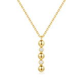 14 KT Rounds Shape Yellow Gold Diamond Necklace
