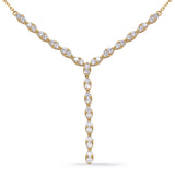 14 KT Rounds Shape Yellow Gold Diamond Necklace