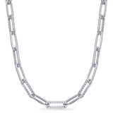 14 KT Rounds Shape  White Gold Diamond Paper Clip