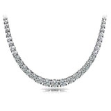 14 KT Rounds Shape White Gold Four Prong Diamond Necklace