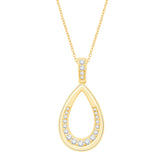 14 KT Rounds Shape Yellow Gold Diamond Pendant