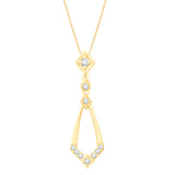 14 KT Rounds Shape Yellow Gold Diamond Pendant