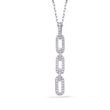 14 KT Rounds Shape White Gold Diamond Pendant