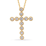 14 KT Rounds Shape Yellow Gold Diamond Pendant