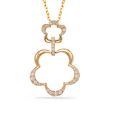 14 KT Rounds Shape Yellow Gold Diamond Pendant