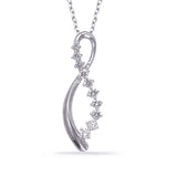 14 KT Rounds Shape White Gold Diamond Pendant