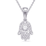 14 KT Rounds Shape White Gold Diamond Pendant