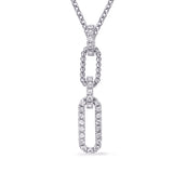 14 KT Rounds Shape White Gold Diamond Pendant