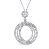 14 KT Rounds Shape White Gold  Diamond Pendant