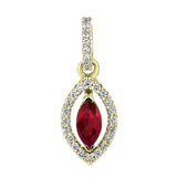 14 KT Rounds Shape Ruby & Diamond Pendant