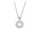 14 KT Rounds Shape White Gold Diamond Pendant