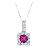14 KT Rounds Shape Ruby & Diamond Pendant