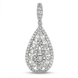 14 KT Rounds Shape White Gold Diamond Pendant