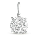14 KT Rounds Shape White Gold Diamond Pendant