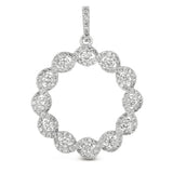 14 KT Rounds Shape White Gold Diamond Pendant