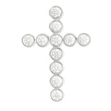 14 KT Rounds Shape Diamond Cross Pendant 32mm