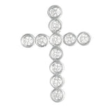 14 KT Rounds Shape Diamond Cross Pendant 26mm