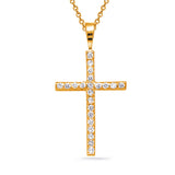 14 KT Rounds Shape Diamond Fishtail Cross