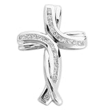 14 KT Rounds Shape White Gold Cross Pendant