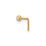 14k 23 Gauge 2.2mm CZ Nose Stud