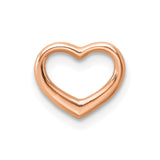 10K Rose Gold Polished Heart Chain Slide