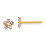 Inverness 14k June Crystal Birthstone Flower Earrings
