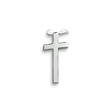 Silver-plated White Ribboned Cross